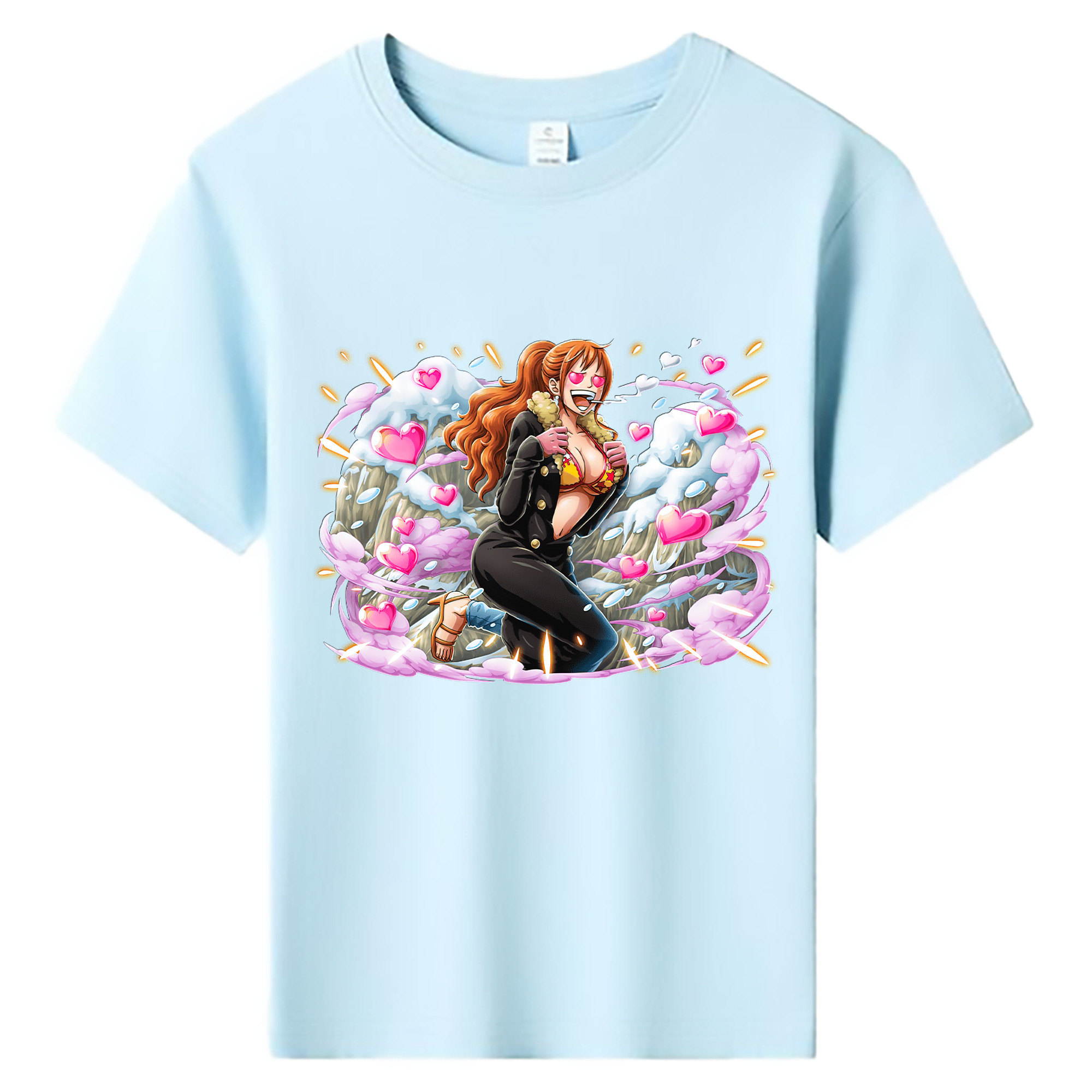 （画像用） ワンピース ナミ ONE PIECE Nami 綿100％キッズTシャツ（フロントプリント）